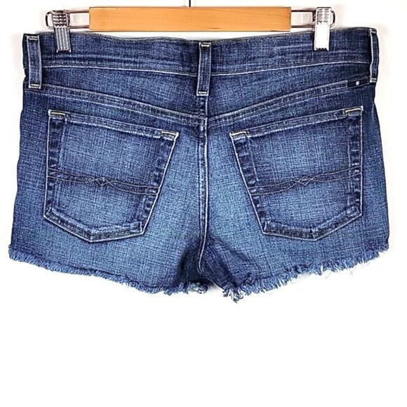 Lucky Brand The Cut Off Floral Embroidered Denim Blue Jean Shorts - size 4/27 - Picture 3 of 7